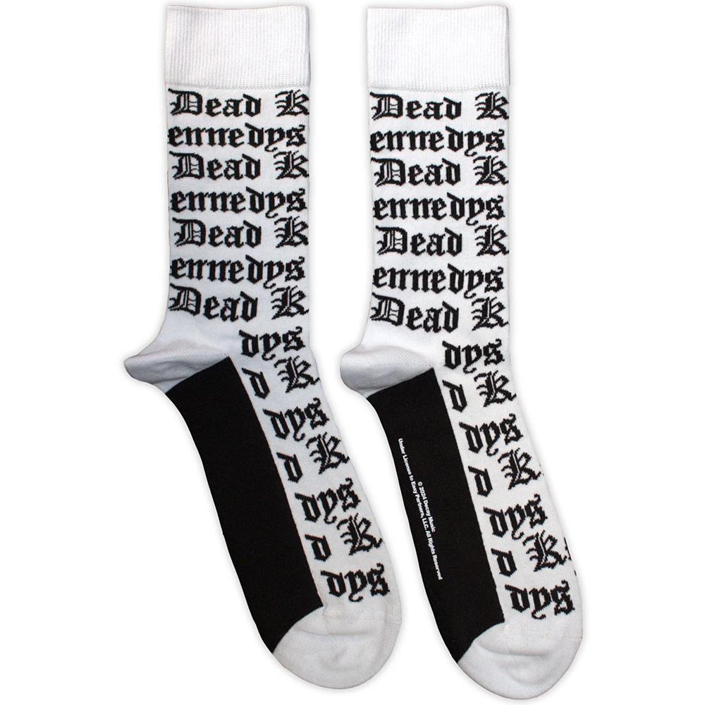 Dead Kennedys - Gothic Logo Pattern Chaussette de cheville - Blanc